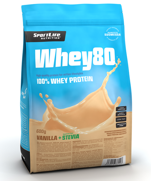 SportLife Whey80 600g Vanilla Ice Cream stevia