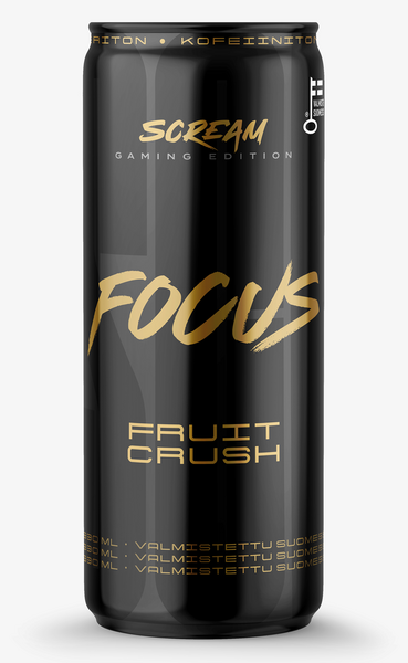 Scream Focus 330ml Fruit Crush hiilihapotettu funktionaalinen juoma