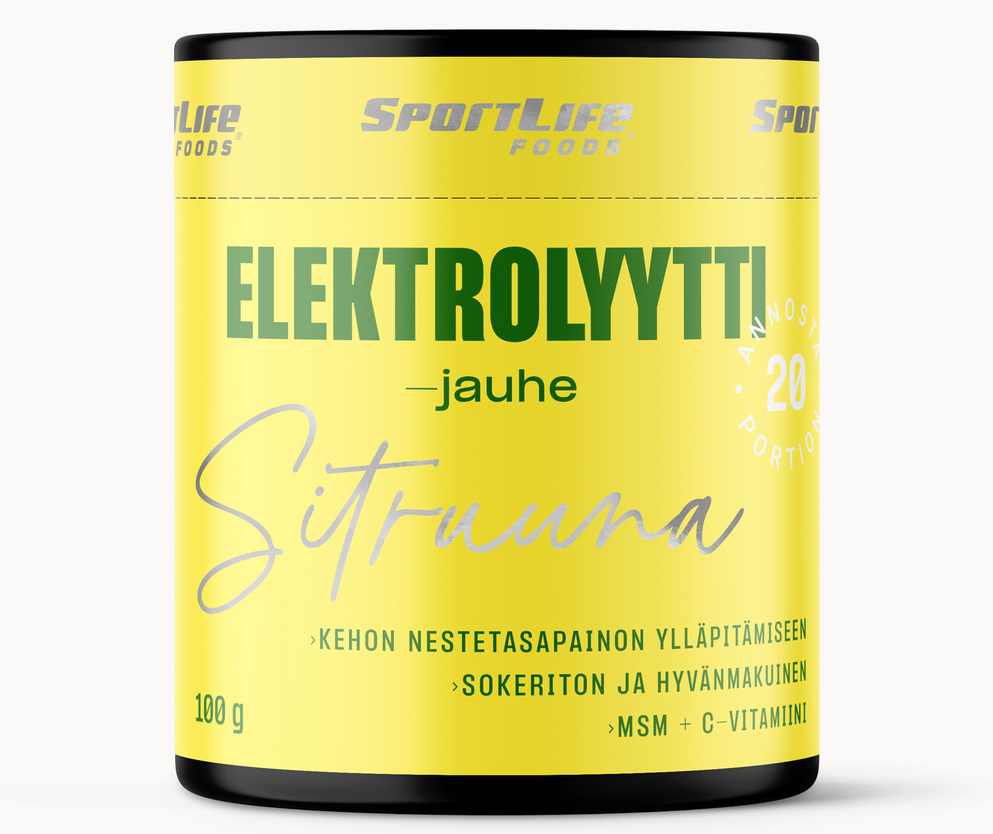 SportLife Elektrolyyttijauhe 100g Sitruuna