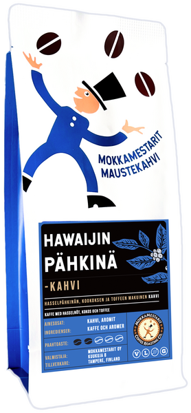 Mokkamestarit Hawaijin Pähkinä kahvi 200g suodatinjauhatus