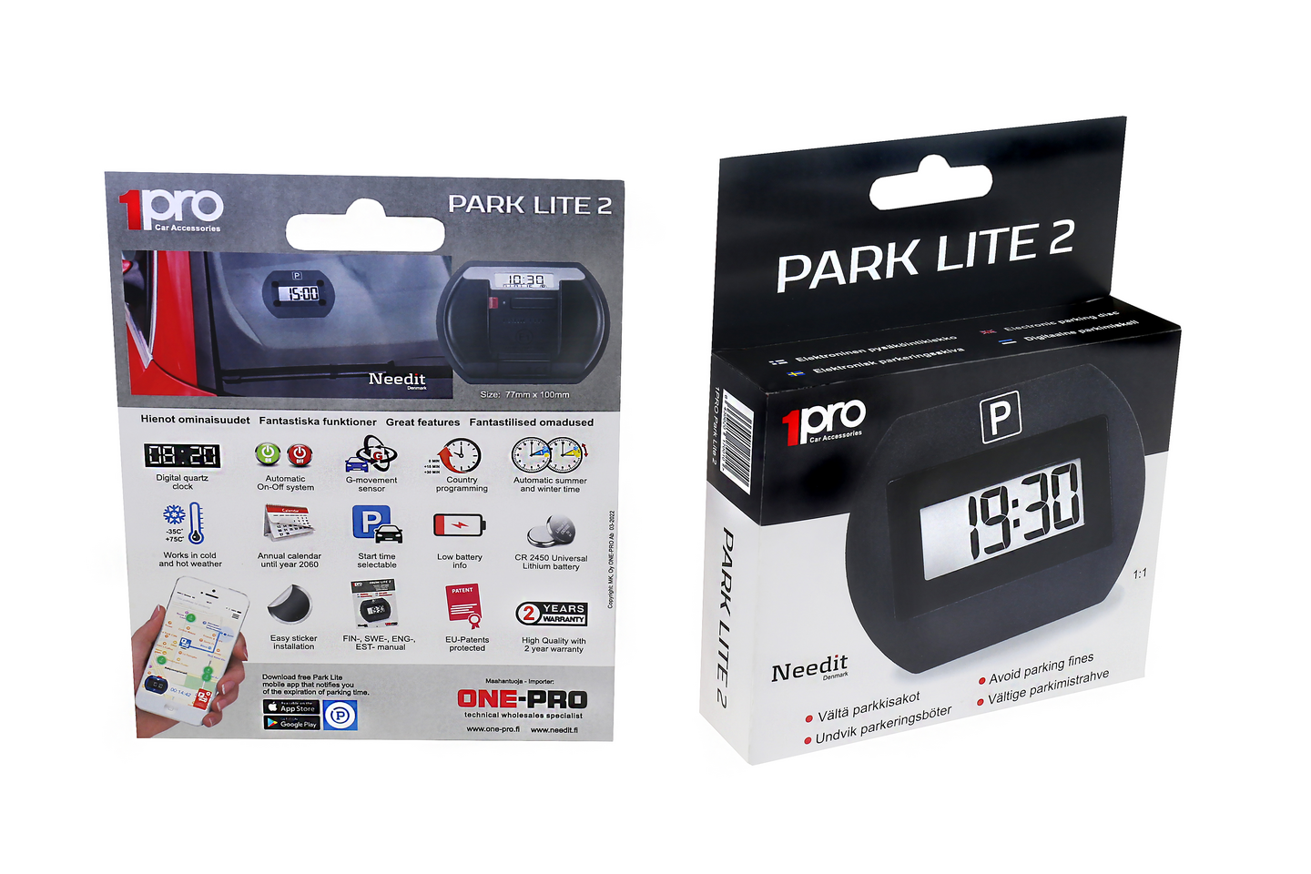 Needit Park Lite 2 elektrooninen parkkikiekko