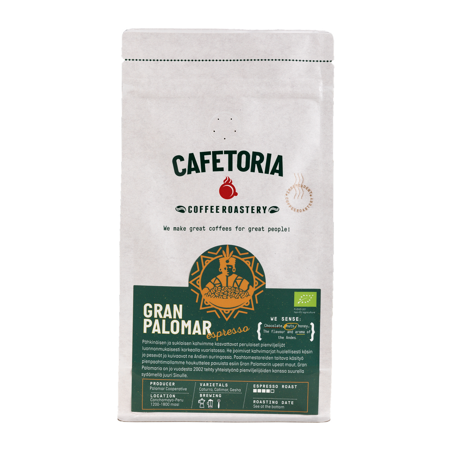 Gran Palomar espressopapu 250g luomu