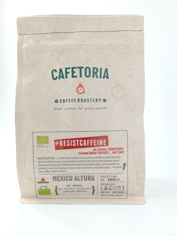 Cafetoria roastery Mexico Altura kahvipapu tumma paahto 250g kofeiiniton luomu
