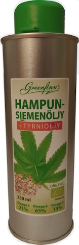 GreenFinn's Hampunsiemenöljy + tyrniöljy 250ml luomu