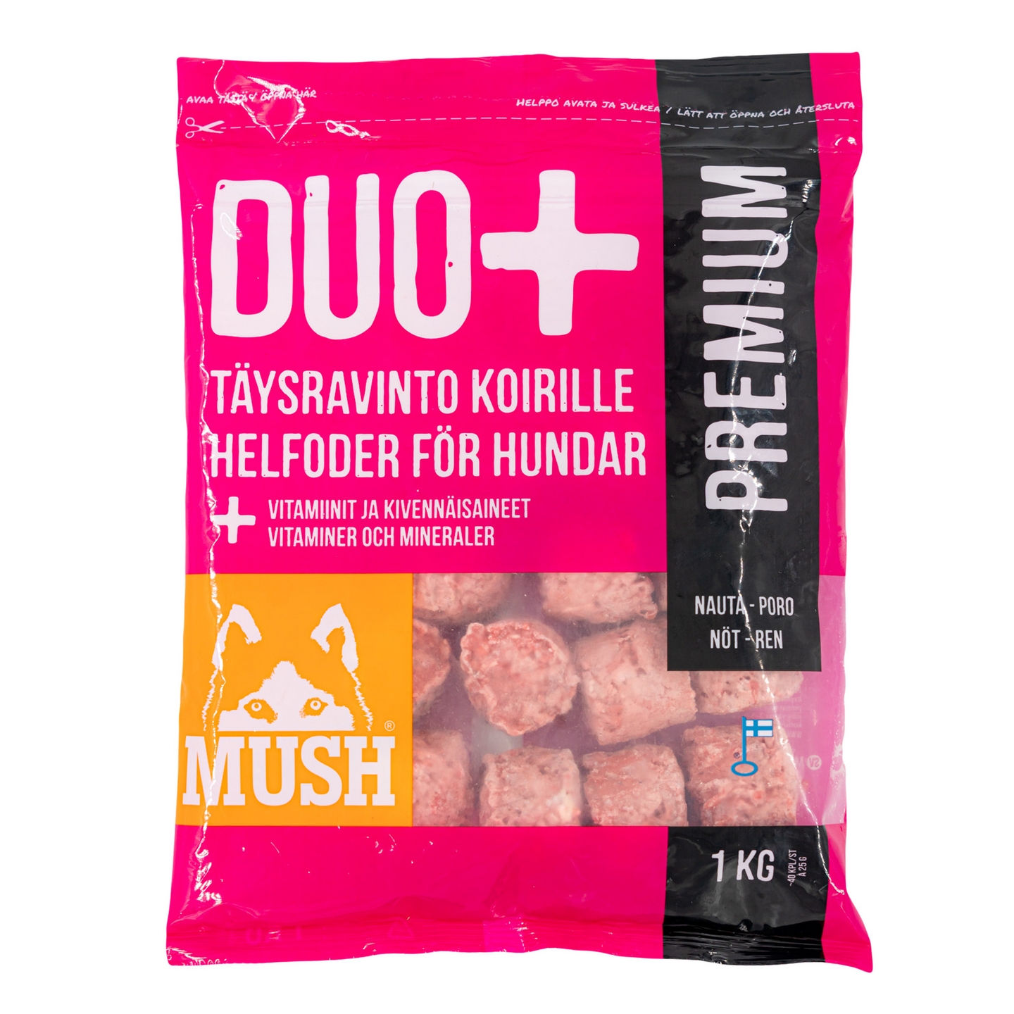 Mush Duo+ Premium täysravinto koiralle 1kg