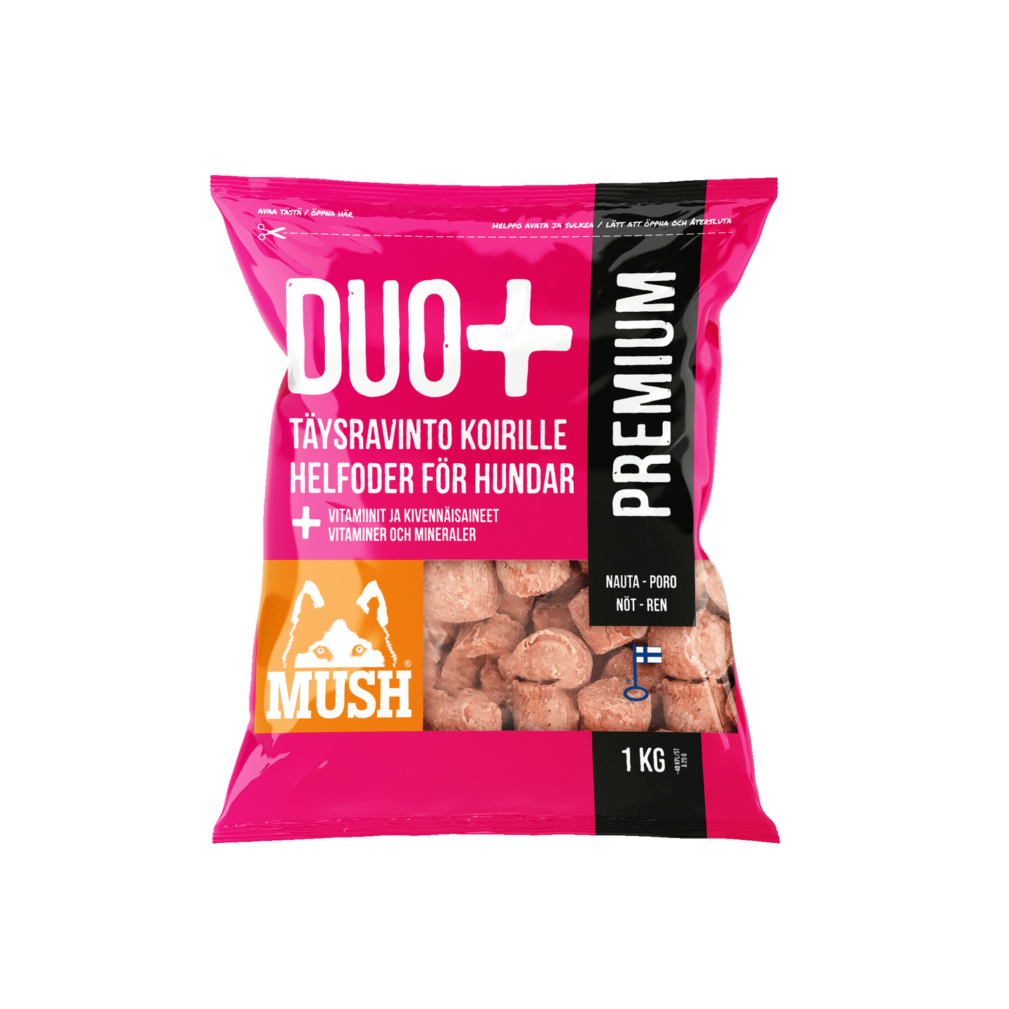 Mush Duo+ Premium täysravinto koiralle 1kg