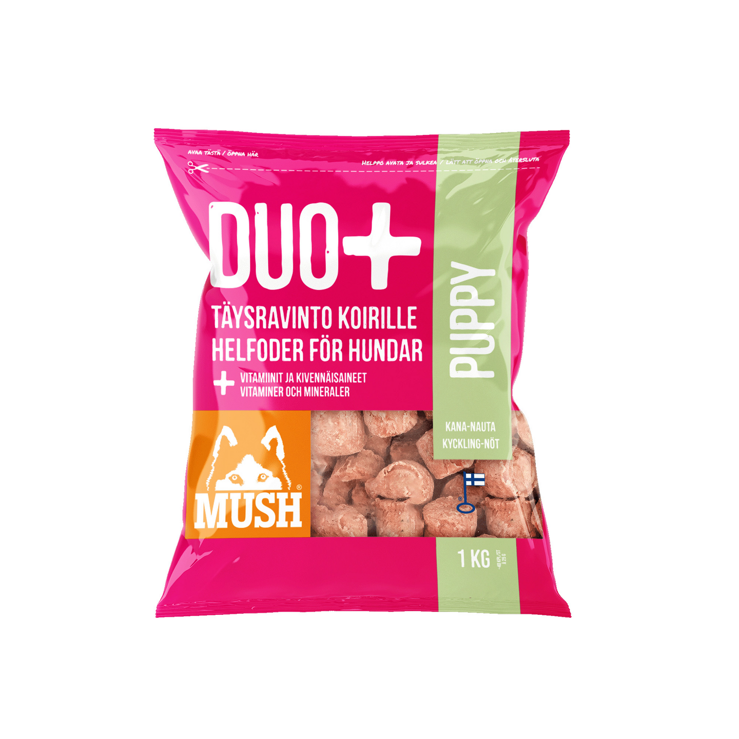 Mush Duo+ Puppy täysravinto koirille 1kg PA | K-Ruoka Verkkokauppa