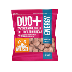 Mush Duo Energy täysravinto koirille 3kg sika-lohi PA