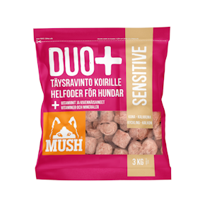 Mush Duo Sensitive täysravinto koirille 3kg kana kalkkuna PA