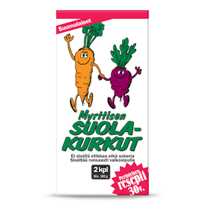 Myrttisen suolakurkut 2kpl/180g Suomi