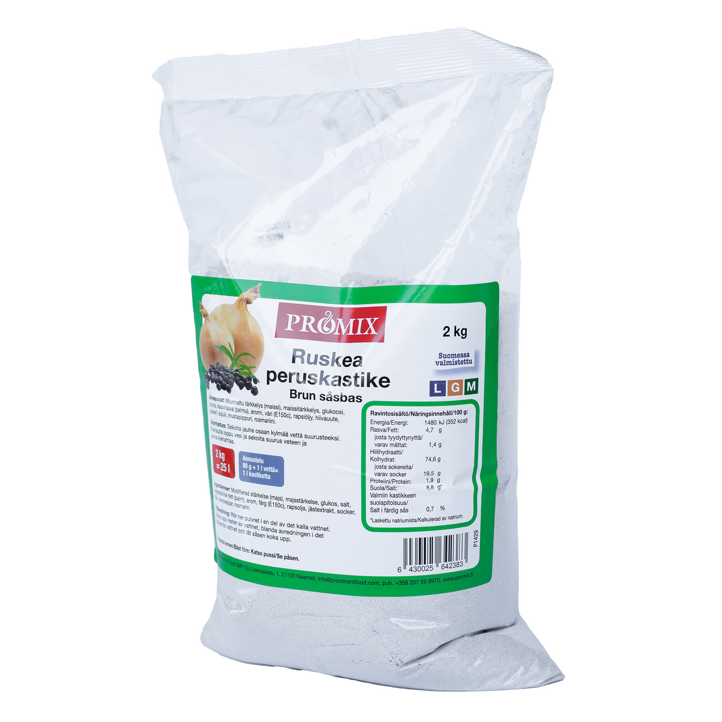 Promix Ruskea peruskastike 2,0 kg 25 L