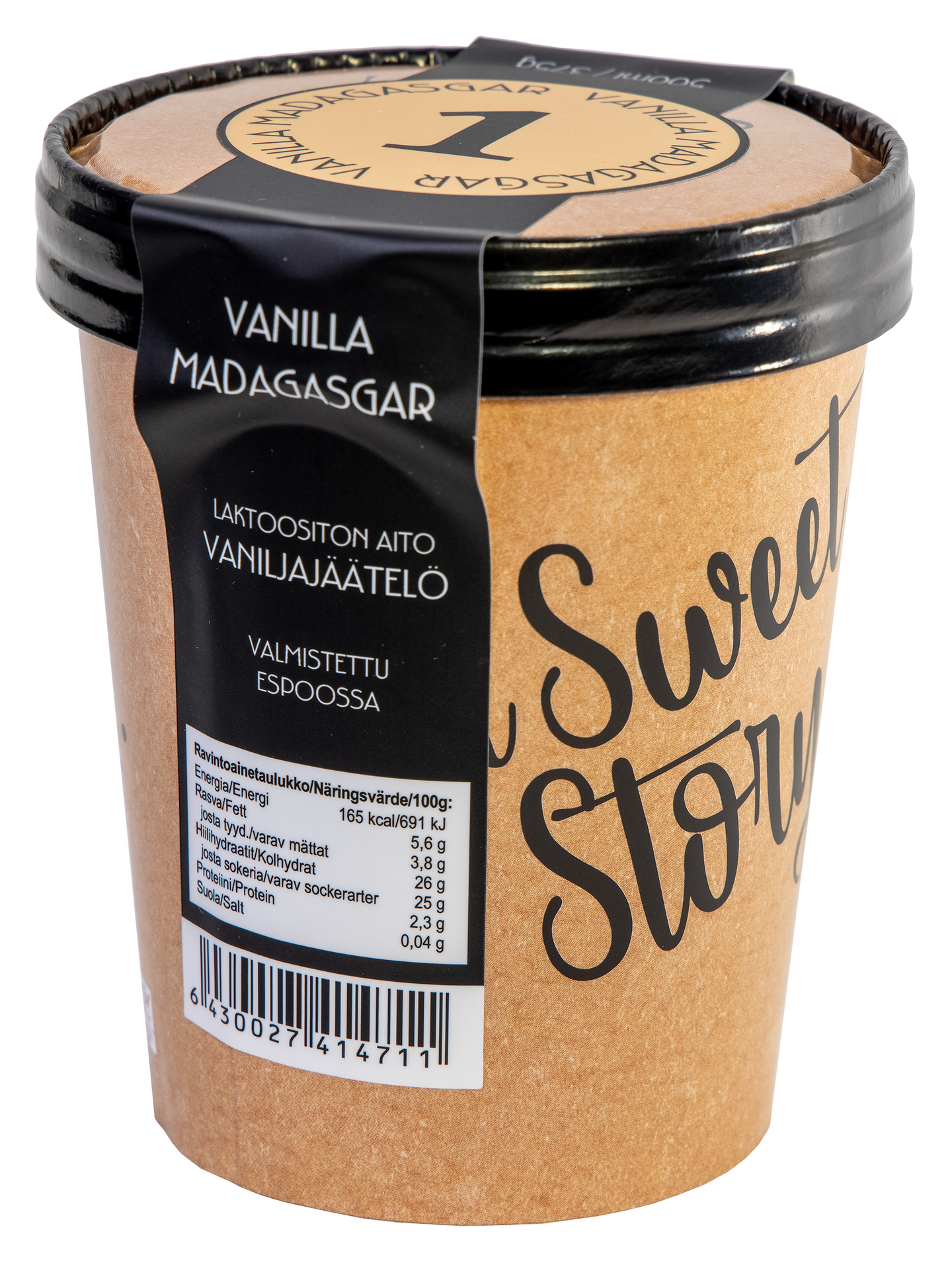 Gelato Club a Sweet Story 500 ml Vanilla Madagaskar jäätelö laktoositon