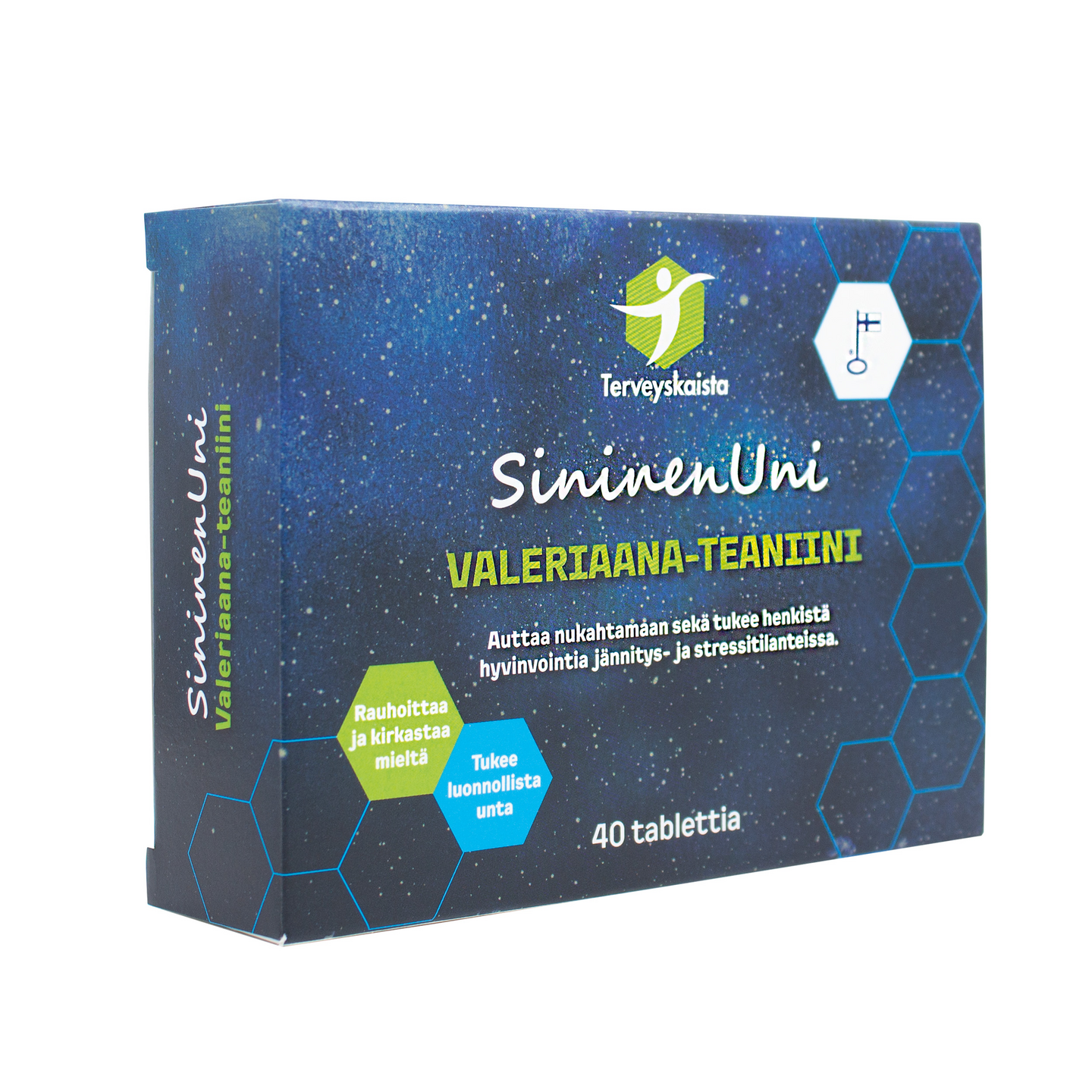 Terveyskaista SininenUni Valeriaana-teaniini 40 tabl.
