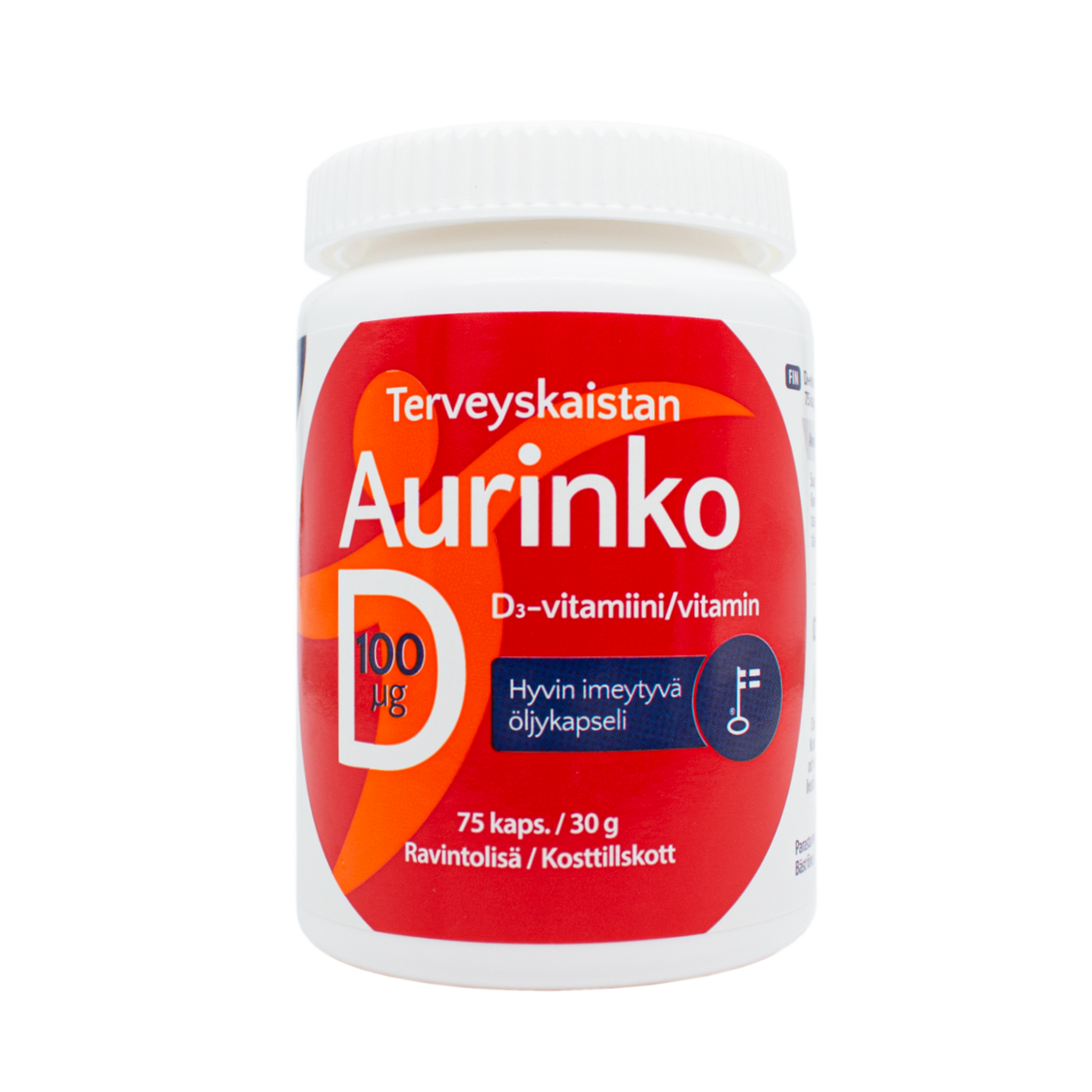 Terveyskaista Aurinko D 100 µg 75 kaps.