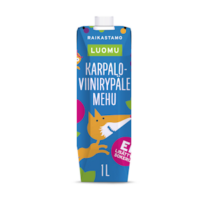 Raikastamo karpalo-viinirypälemehu 1l luomu