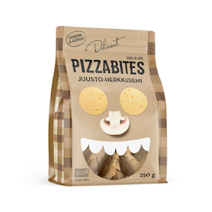 Deliciest pizza bites 250 g juusto-herkkusieni pakaste