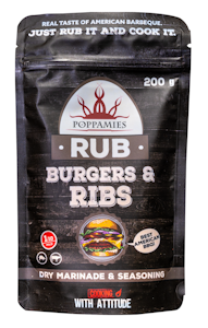 Poppamies Rub Burgers & Ribs mausteseos 200g