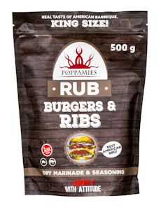 Poppamies Rub Burgers & Ribs mausteseos 500g