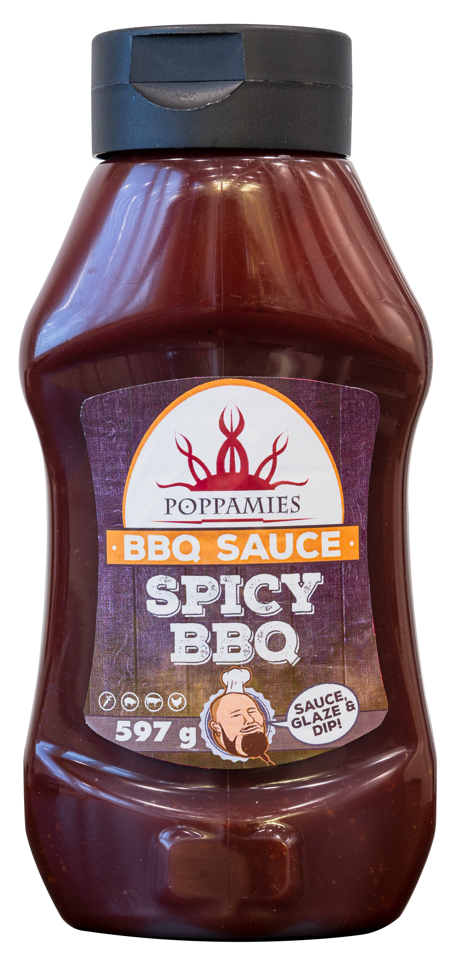 Poppamies BBQ Sauce Spicy BBQ grillikastike 597g