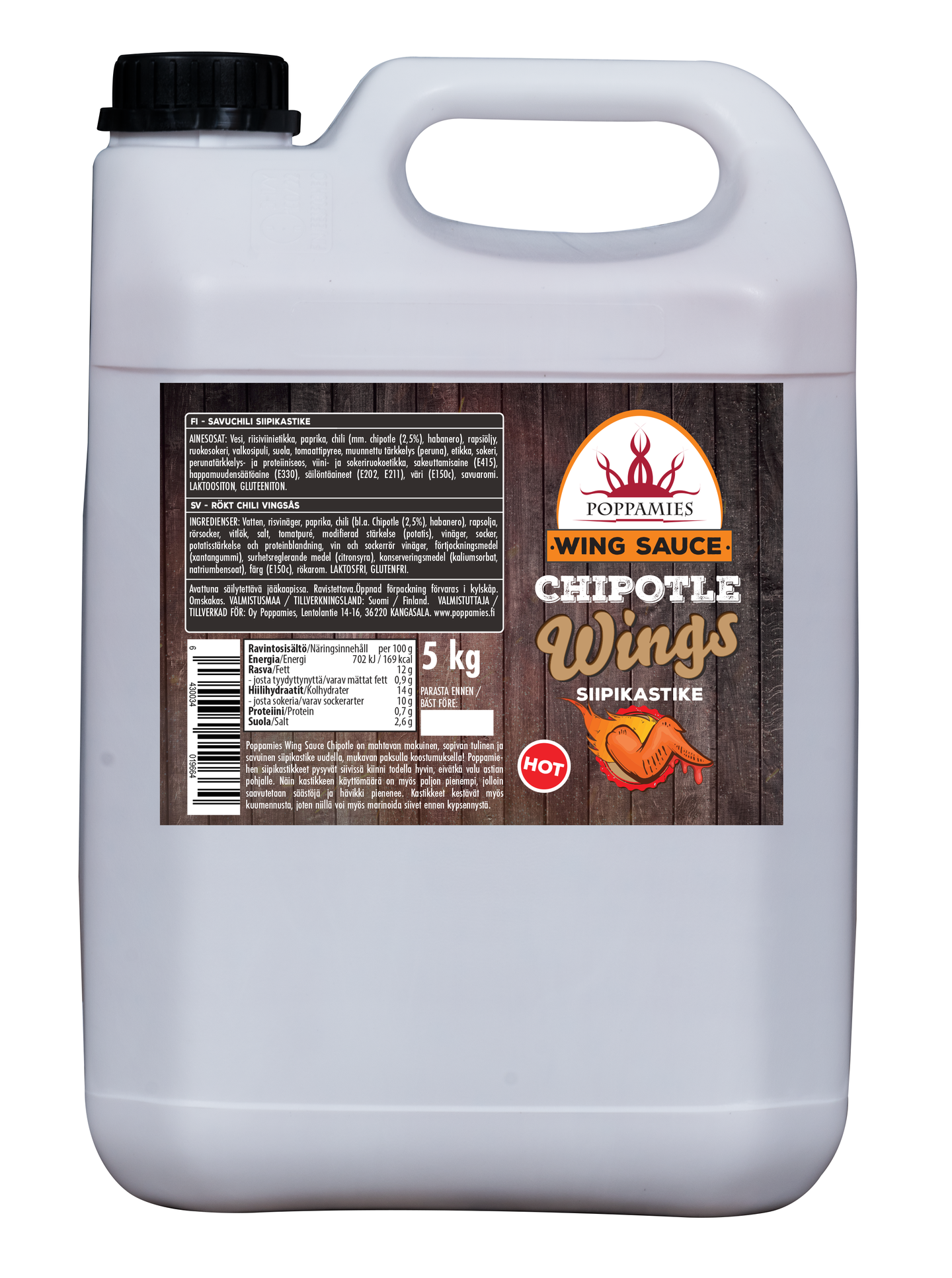 Poppamies Wing Sauce Chipotle siipikastike 5kg