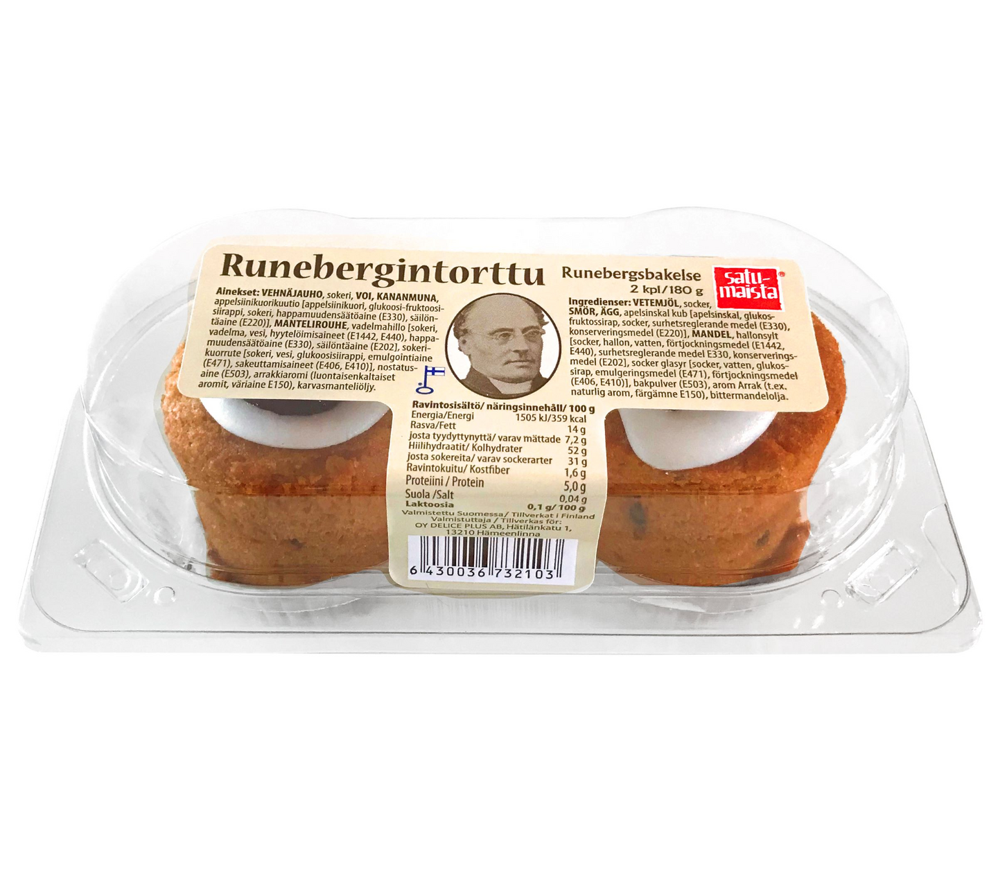 Satumaista Runebergintorttu 2kpl/180g | K-Ruoka Verkkokauppa