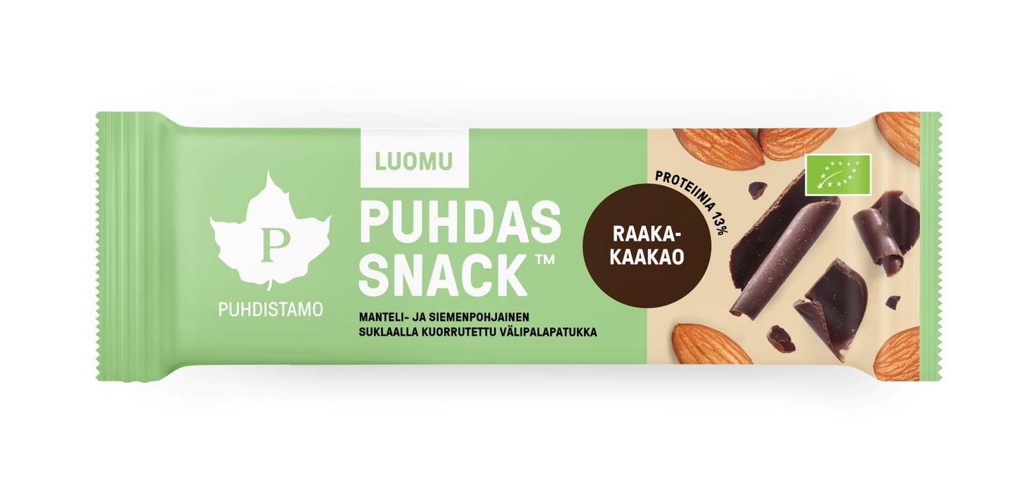 Puhdistamo Puhdas snack raakakaakao 40g välipalapatukka | K-Ruoka  Verkkokauppa