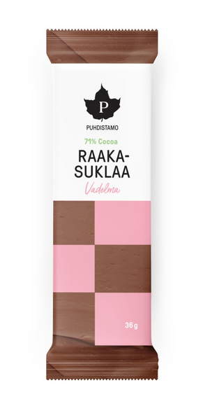 Puhdistamo Raakasuklaa, Vadelma 36 g