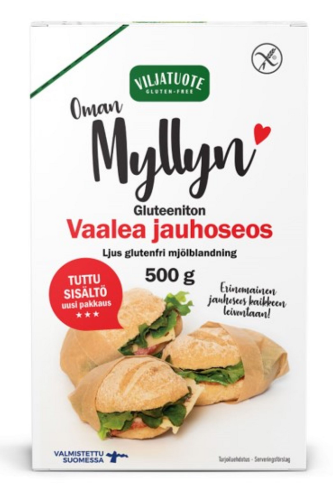 Viljatuote Vaalea gluteeniton jauhoseos 500g - HoReCa-tukku Kespro