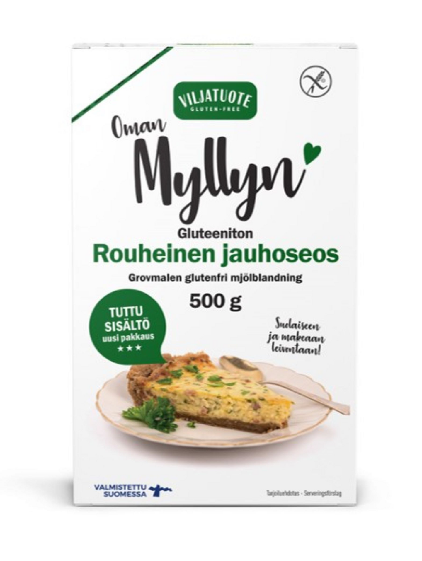 Viljatuote Rouheinen jauhoseos 500g gluteeniton