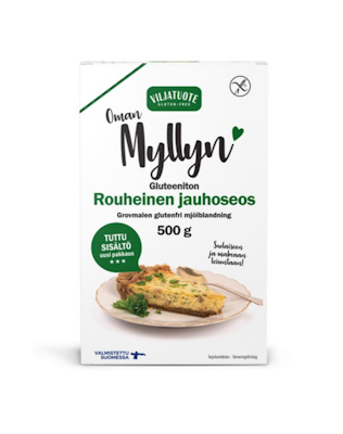 Viljatuote Rouheinen jauhoseos 500g gluteeniton