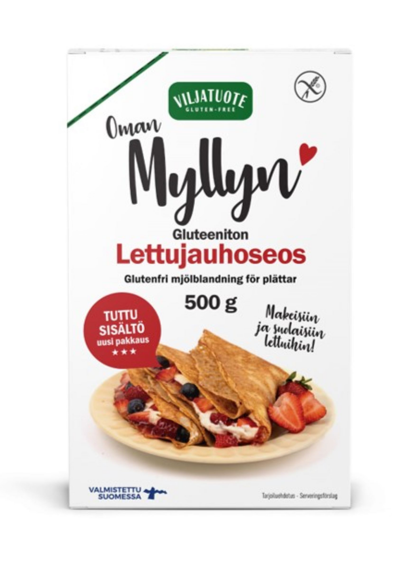 Viljatuote Lettujauhoseos 500g gluteeniton