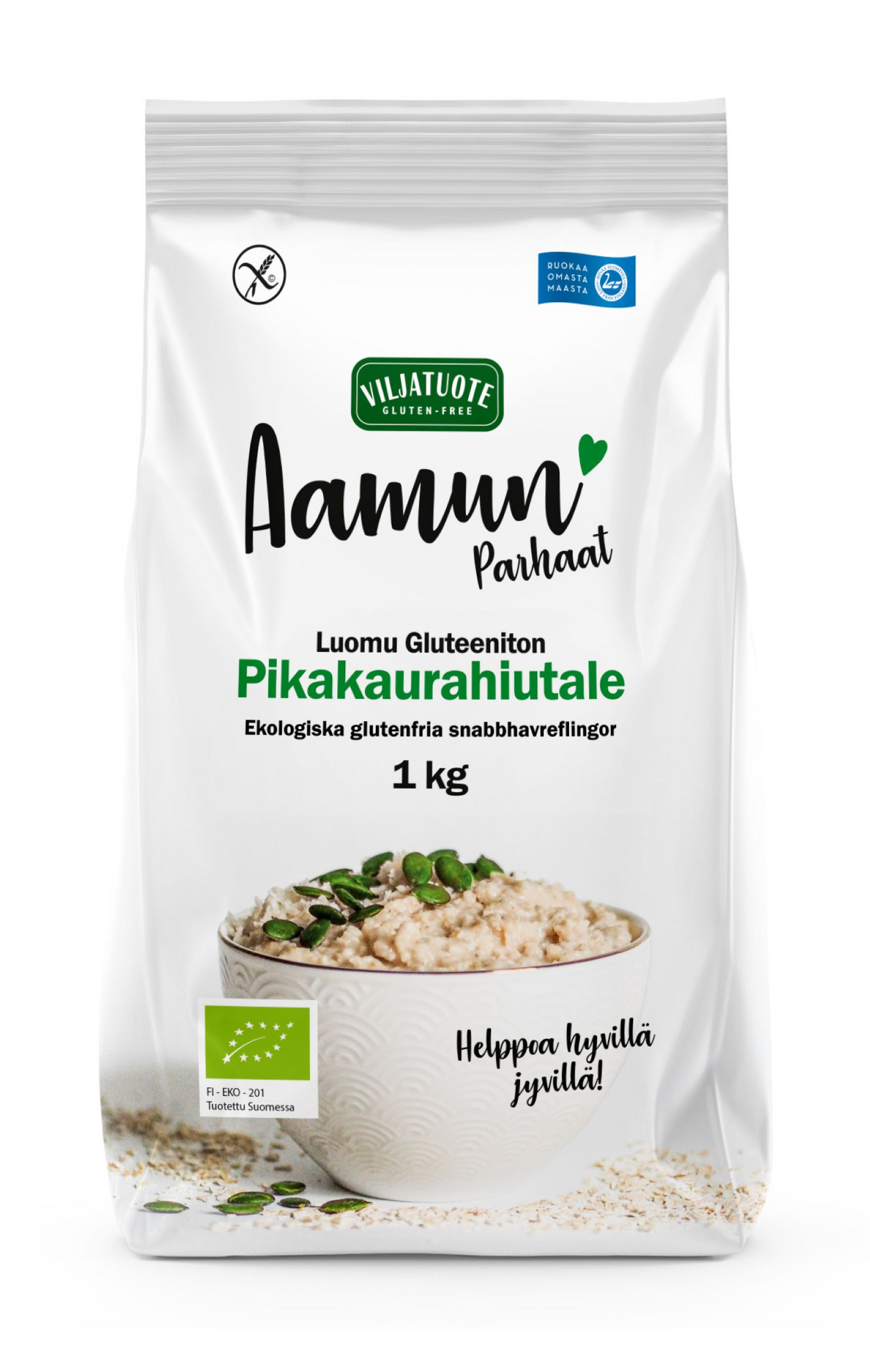 Viljatuote Luomu Gluteeniton Pikakaurahiutale 1kg