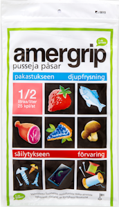 Amergrip pussi 0,5L 25kpl (pussin koko 14x16cm)