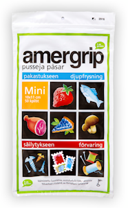 Amergrip mini-pussi 50kpl 10x11cm