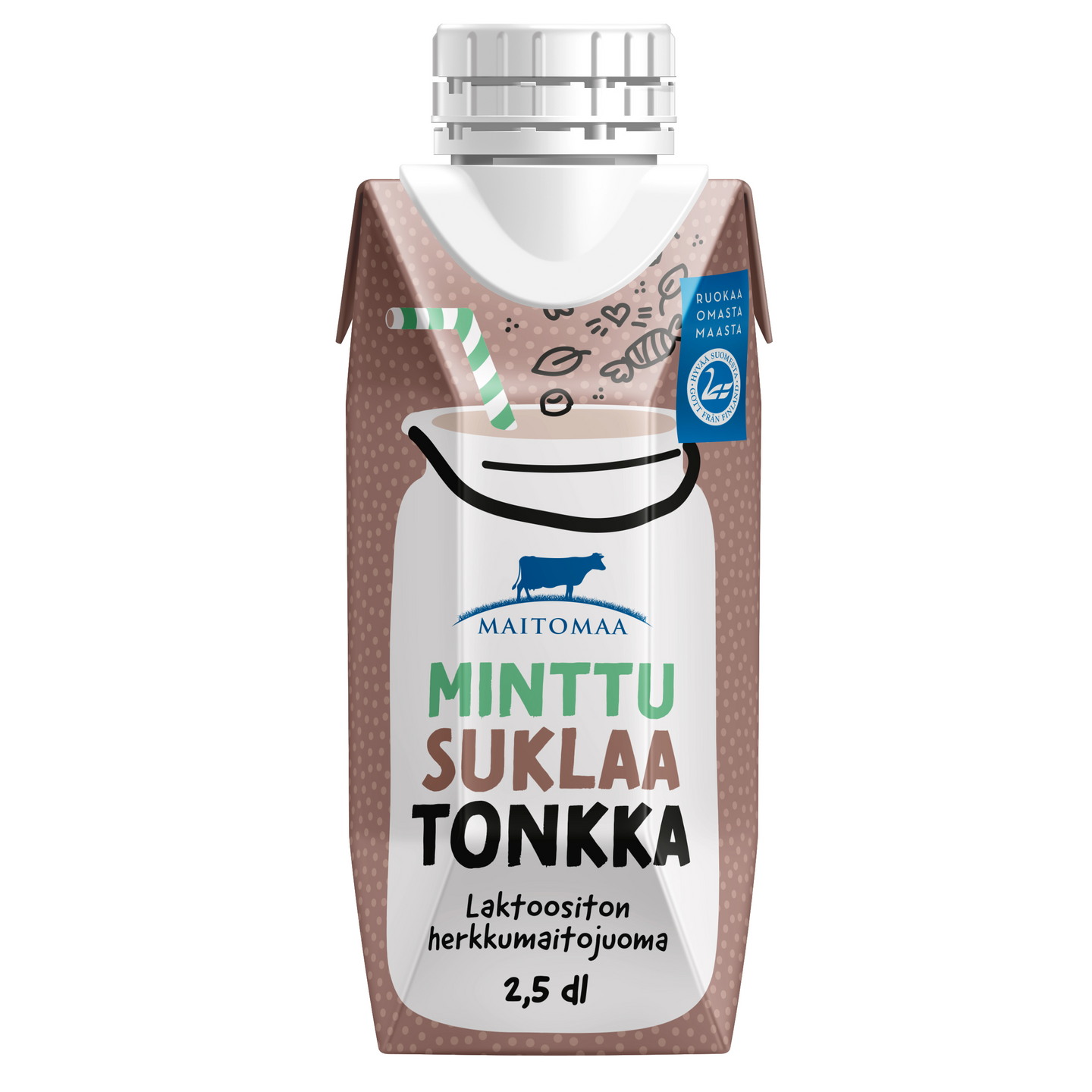 Maitomaa Minttu-suklaa Tonkka 250ml laktoositon UHT