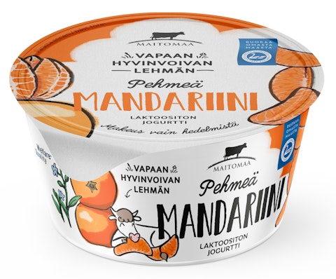 Maitomaa Vapaan hyvinvoivan lehmän pehmeä jogurtti 140g mandariini laktoositon