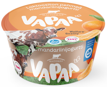 Maitomaa Vapaan hyvinvoivan lehmän pehmeä jogurtti 140g mandariini laktoositon