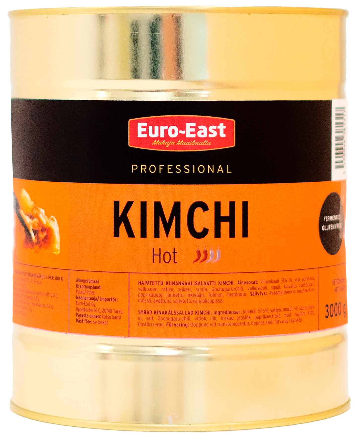 Euro-East hapatettu kiinankaali kimchi 3000g