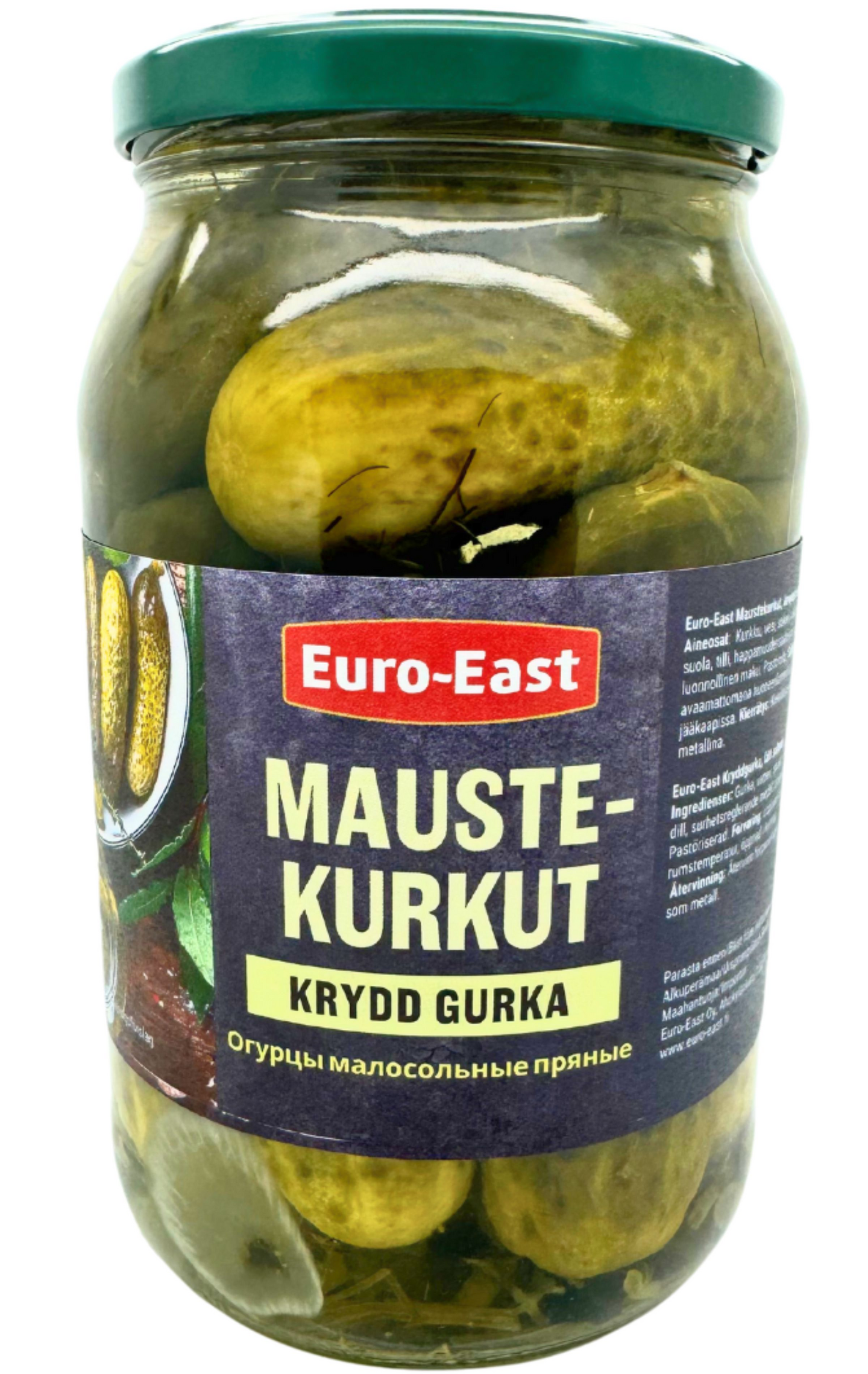 Euro-East maustekurkku 860g/460g kevyesti suolattu