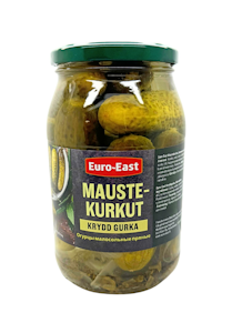 Euro-East maustekurkku 860g/460g kevyesti suolattu