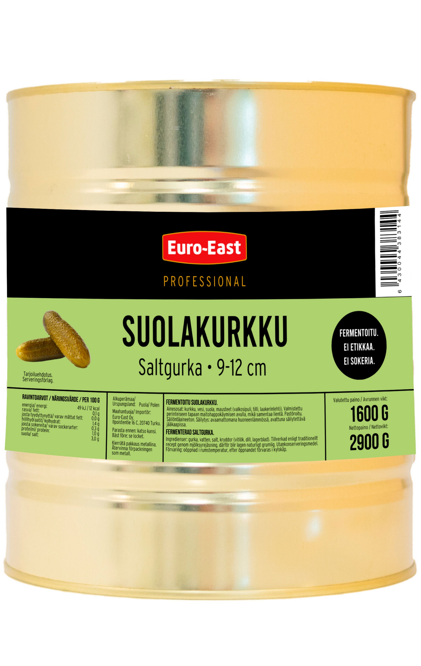 Euro-East Suolakurkku 2900g/1600g