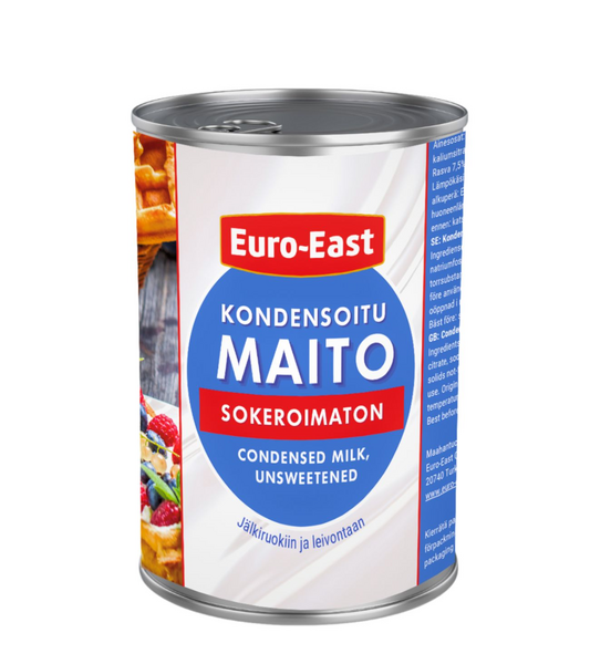 Euro-East kondensoitu maito sokeroimaton 410g