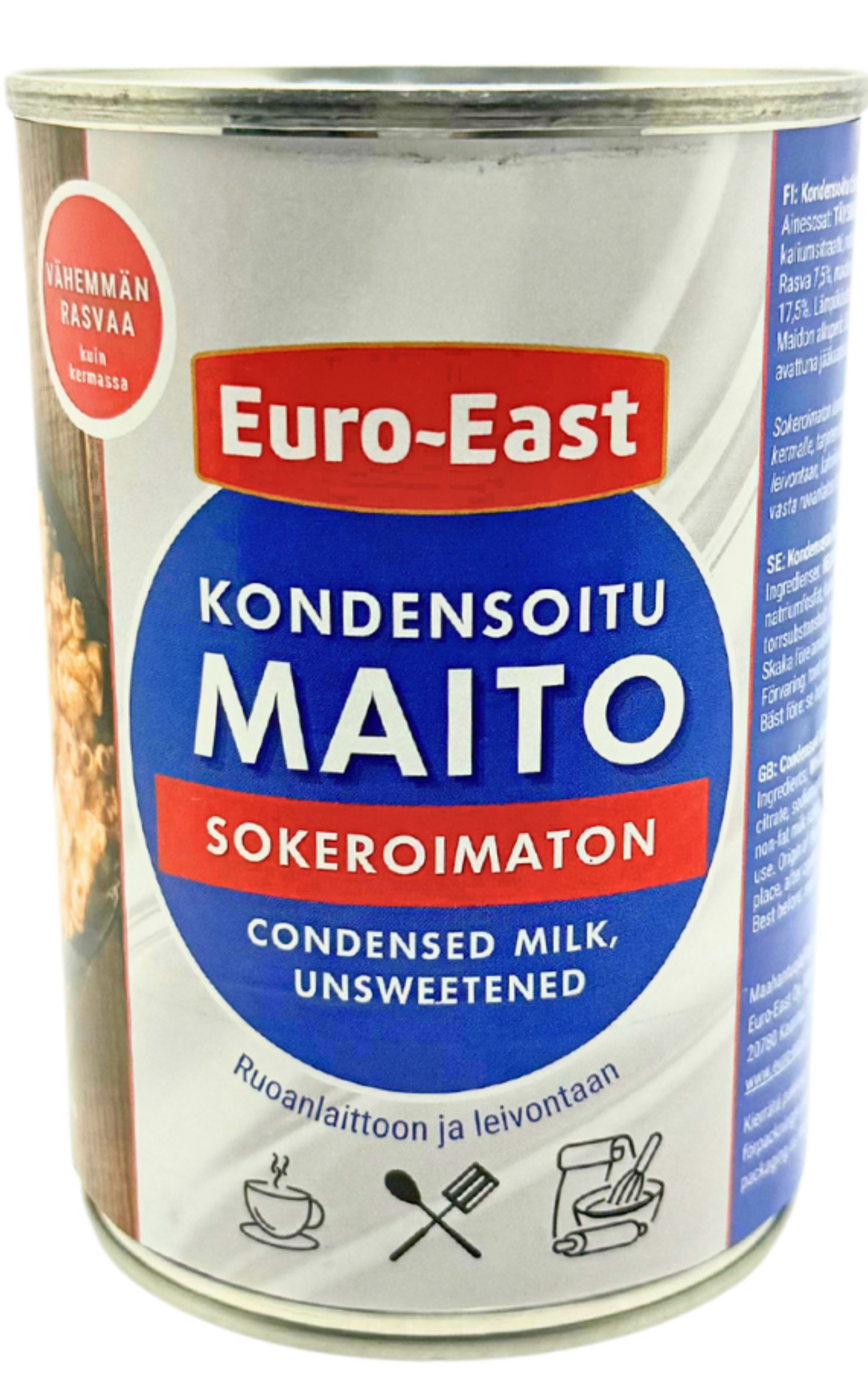 Euro-East kondensoitu maito sokeroimaton 410g