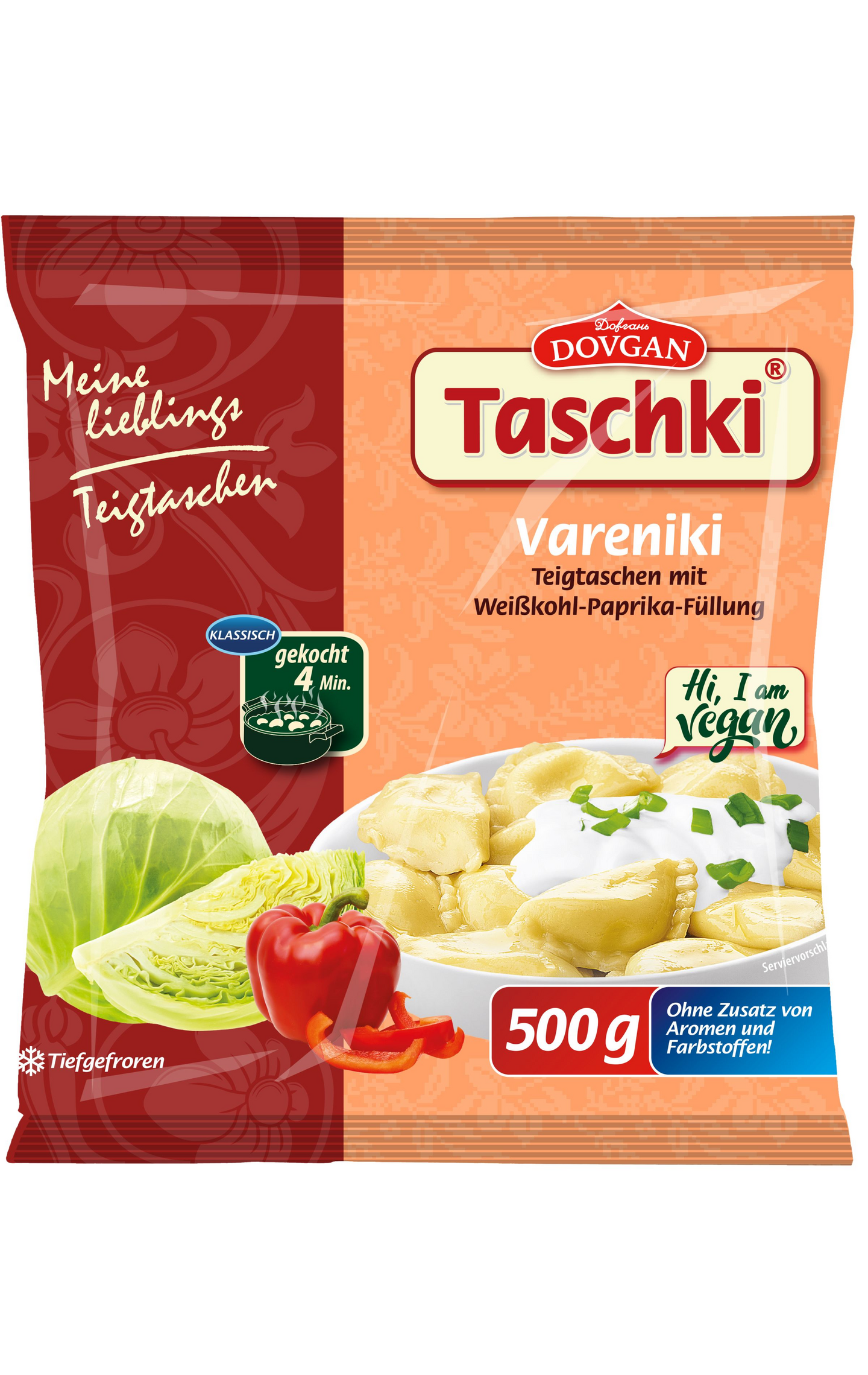 Taschki Kasvispelmenit kaali-paprikatäytteellä 500g paprika