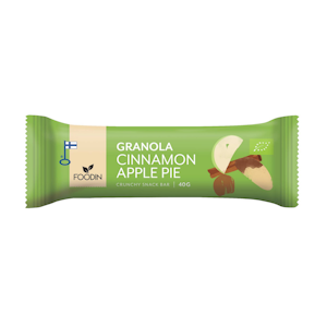 Foodin granola bar 40g kaneli-omena luomu