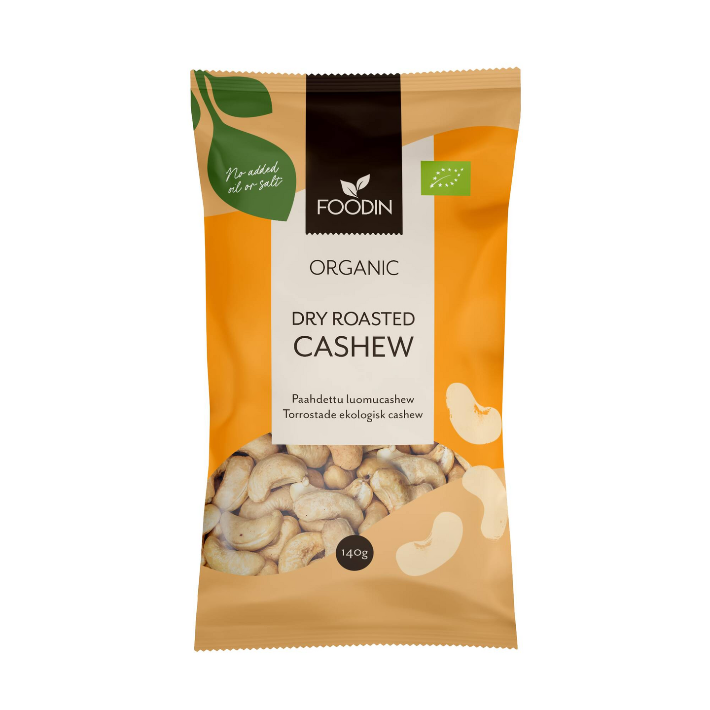 Foodin paahdettu cashew 140g luomu