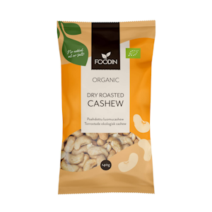 Foodin paahdettu cashew 140g luomu