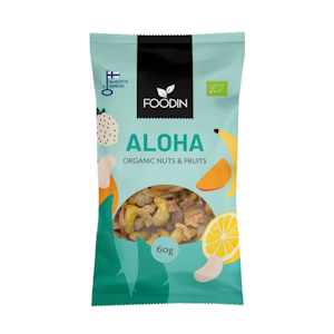 Foodin Nuts & Fruits Aloha 60g luomu