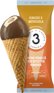 3 Kaverin Jäätelö Jäätelötuutti, Kinuski & Merisuola 95g