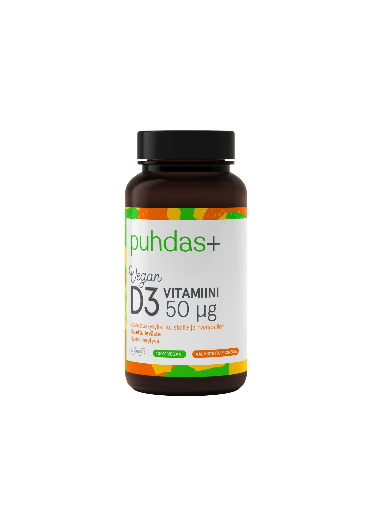 Puhdas+ Kasviperäinen D3-vit 50µg 60kaps